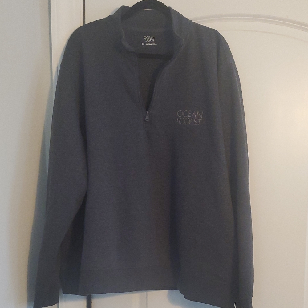 Men's Gray Half-Zip Sweatshirt